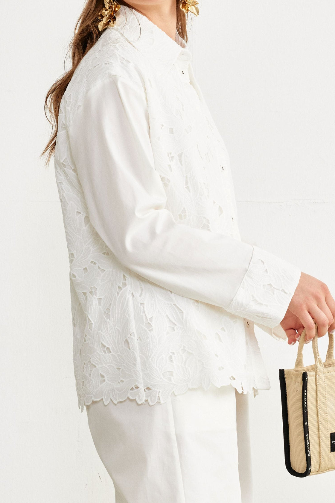 Guipure Lace Panel Set— white