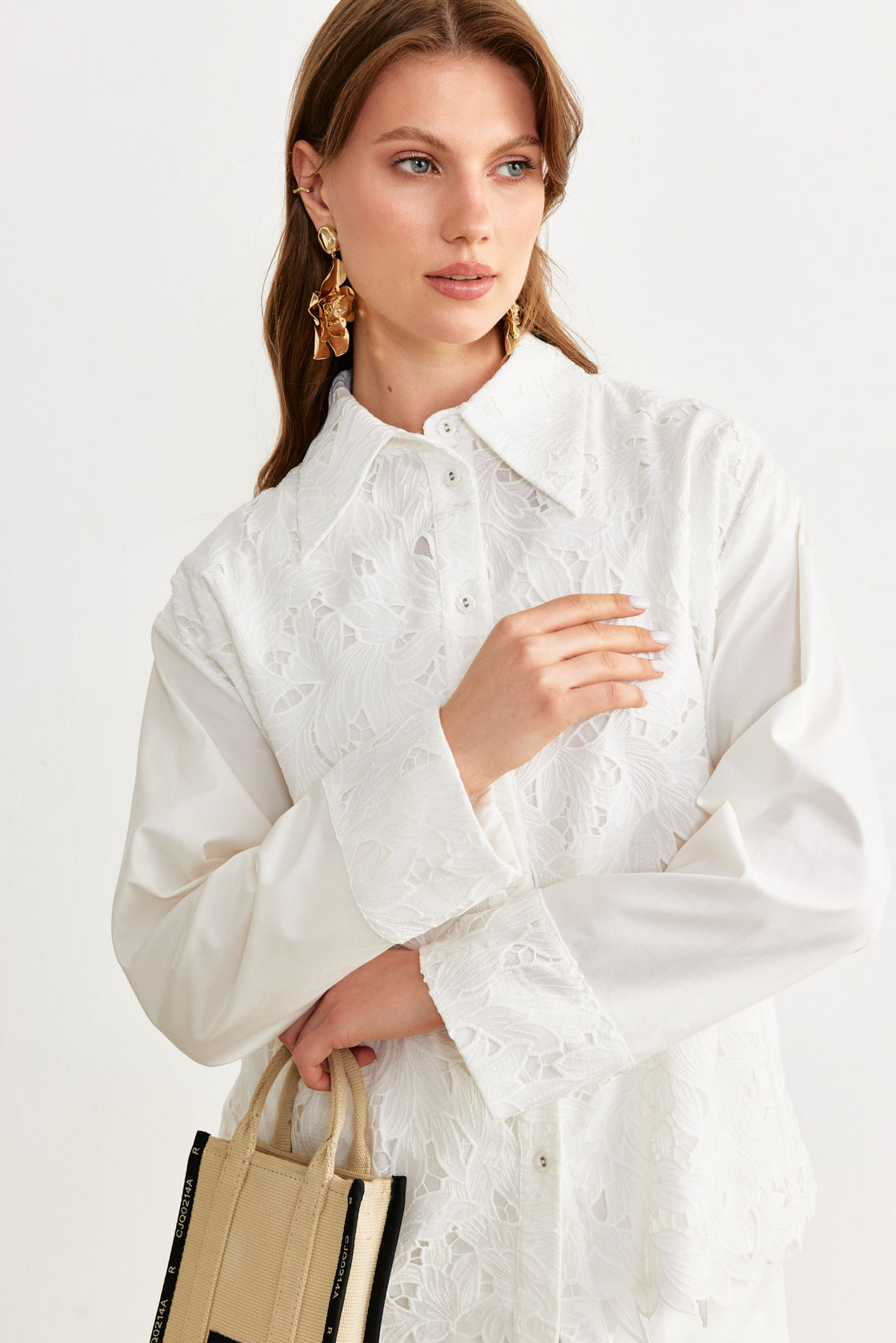 Guipure Lace Panel Set— white