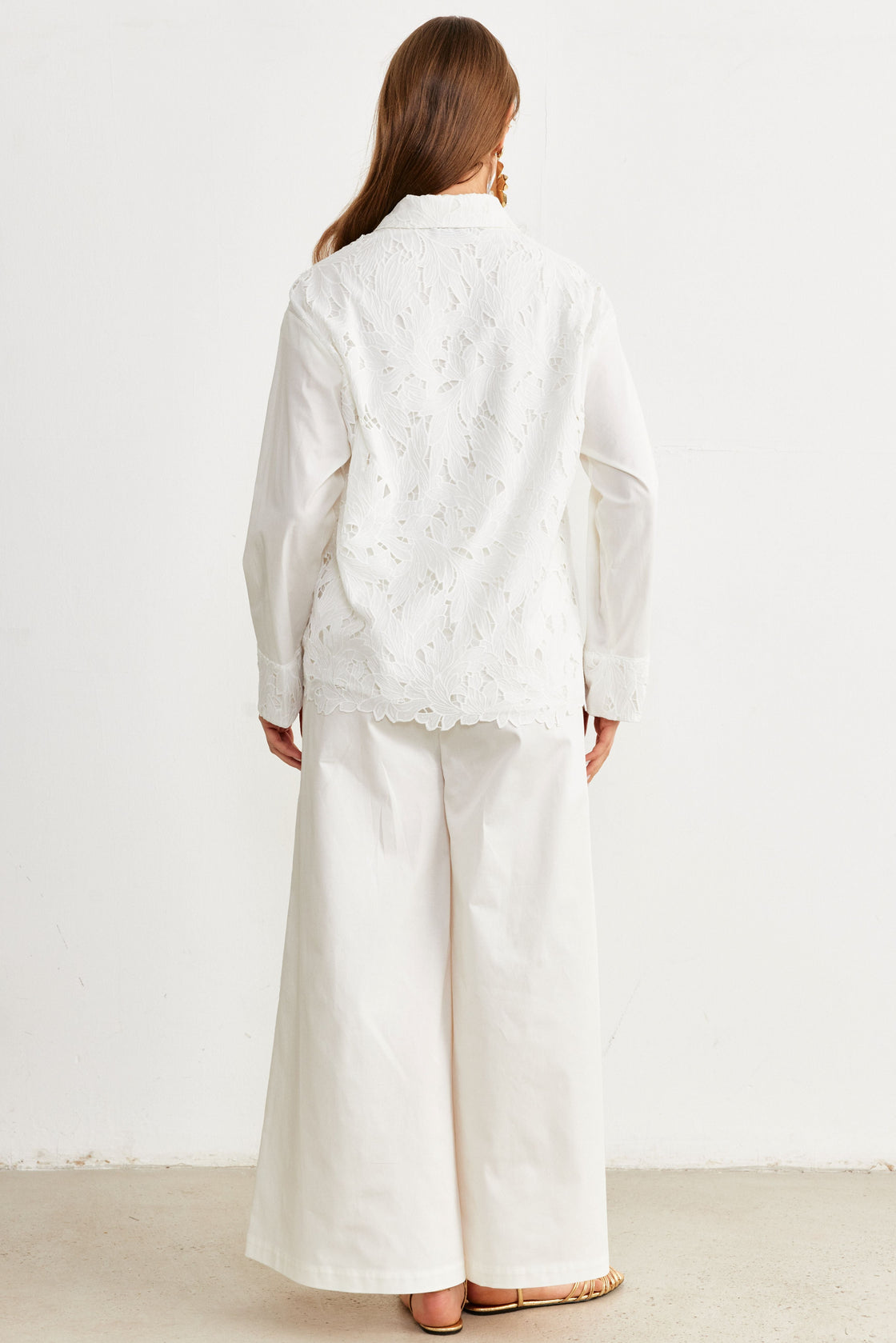 Guipure Lace Panel Set— white