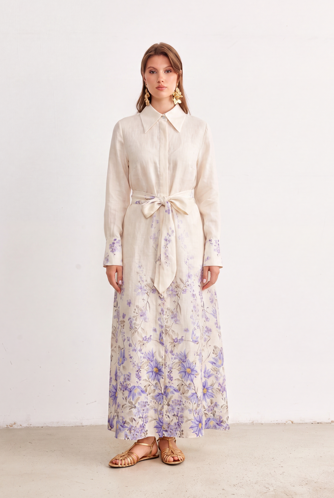 Lavender Whisper Floral Maxi Dress
