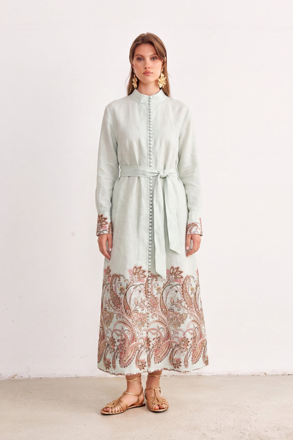 Ivory Heritage Paisley Maxi Dress