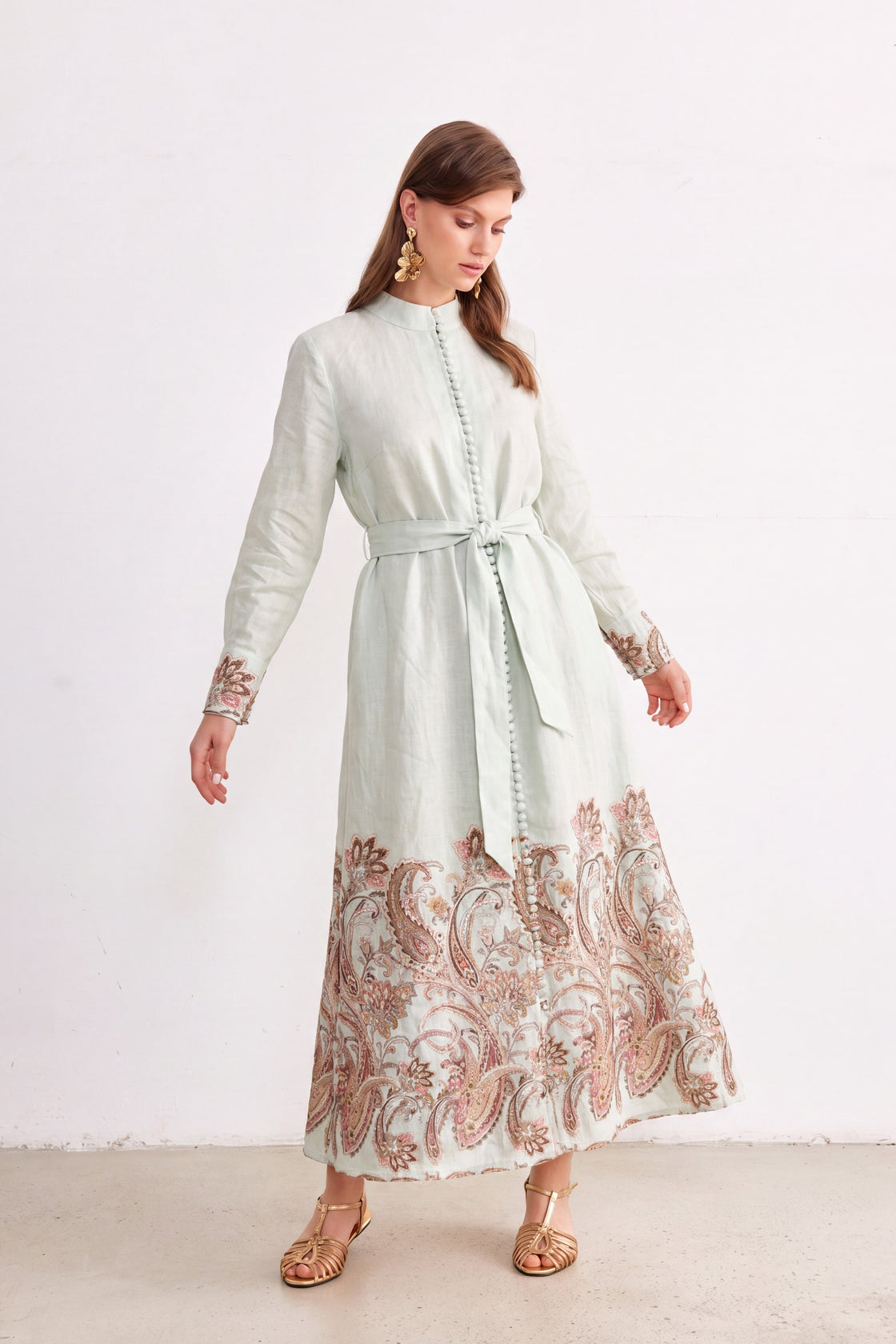Ivory Heritage Paisley Maxi Dress