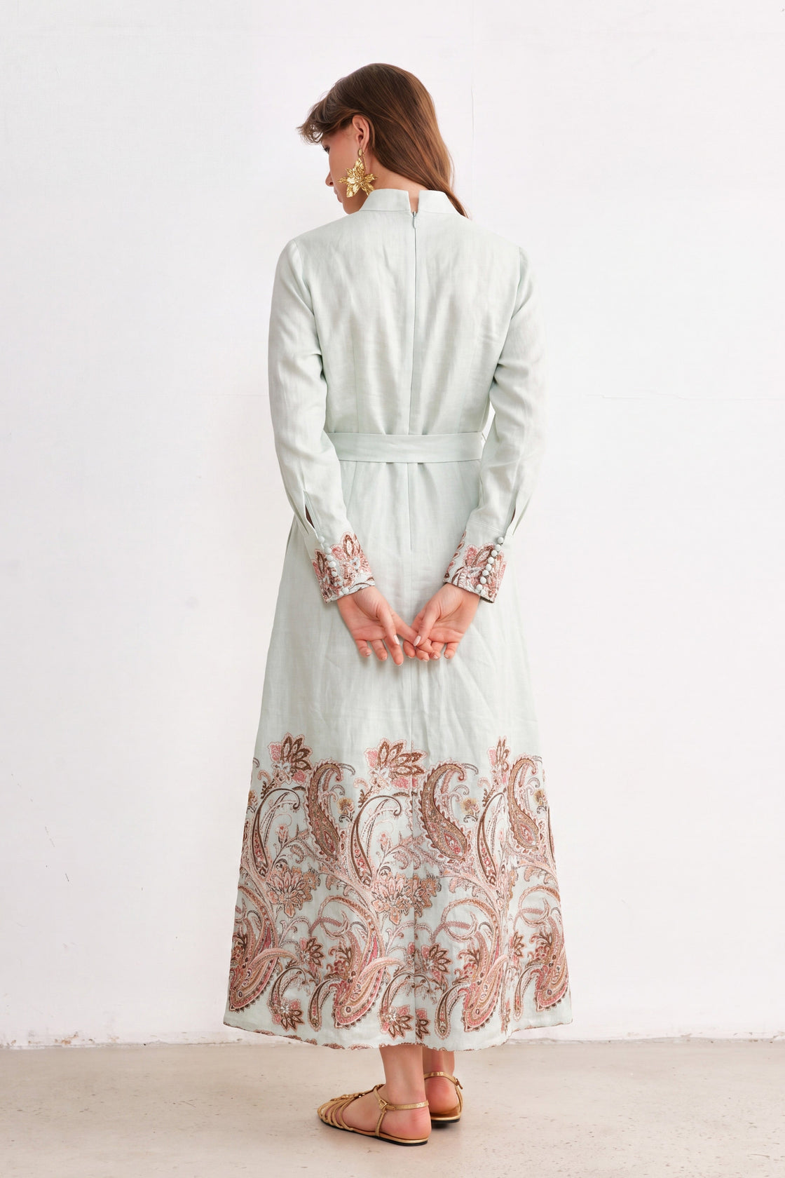 Ivory Heritage Paisley Maxi Dress