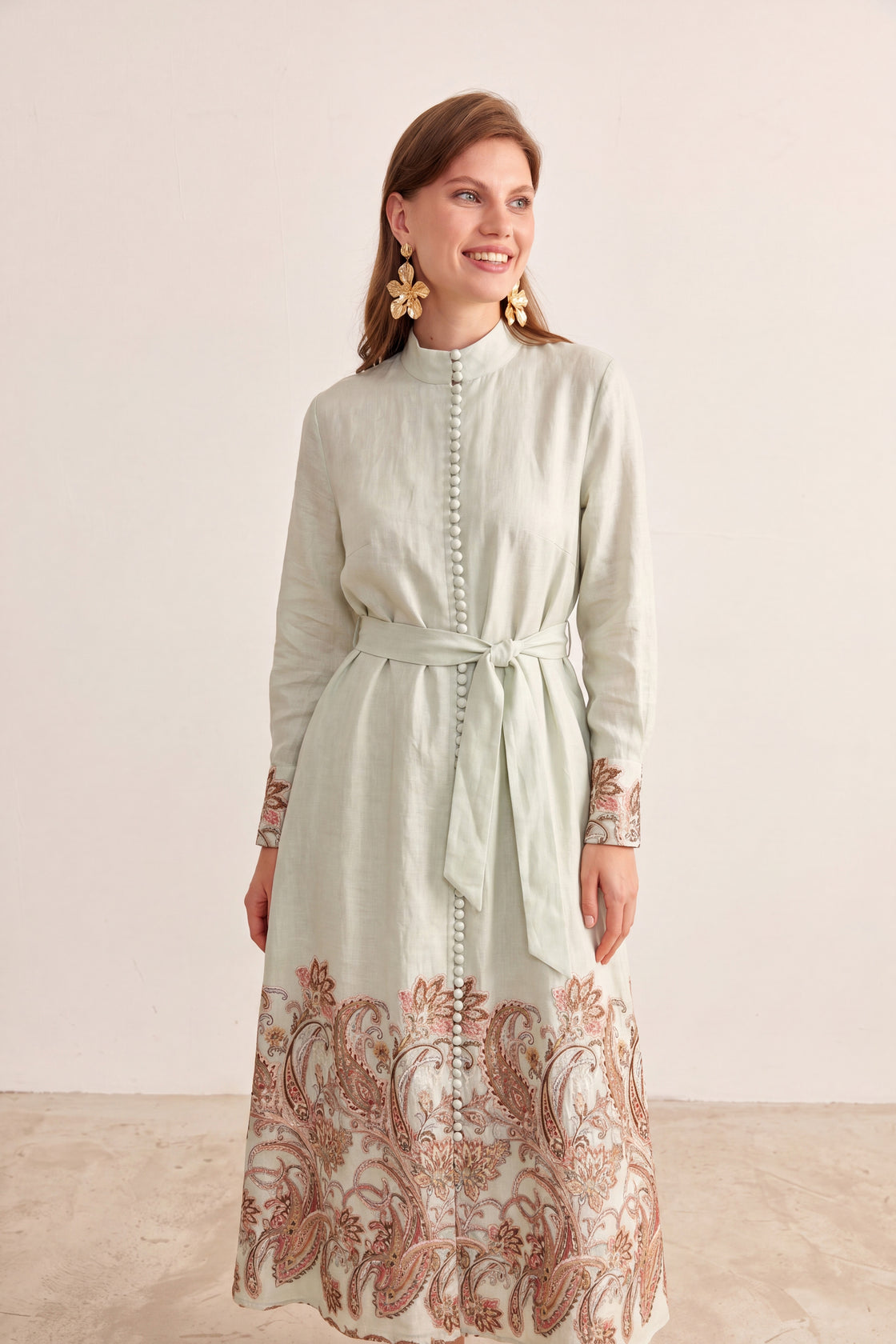 Ivory Heritage Paisley Maxi Dress