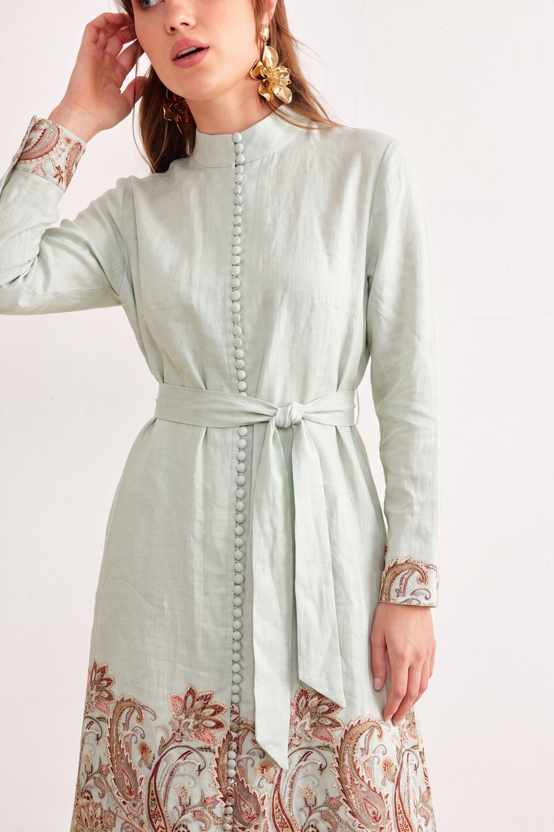 Ivory Heritage Paisley Maxi Dress