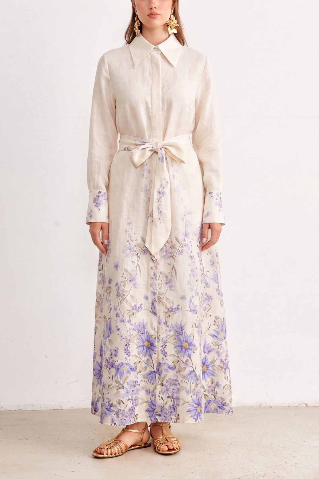 Lavender Whisper Floral Maxi Dress
