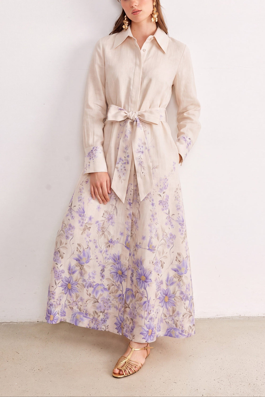 Lavender Whisper Floral Maxi Dress