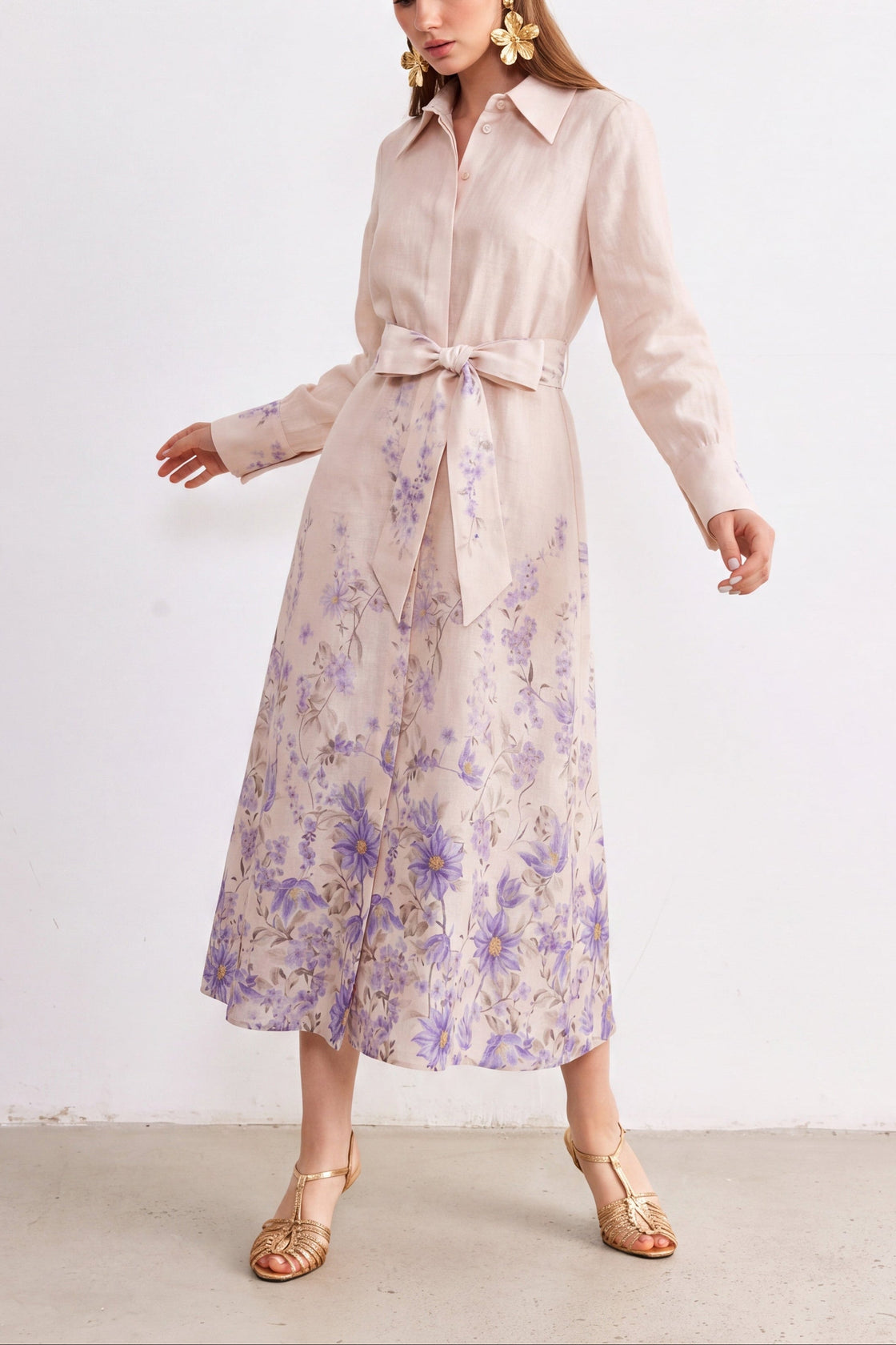 Lavender Whisper Floral Maxi Dress