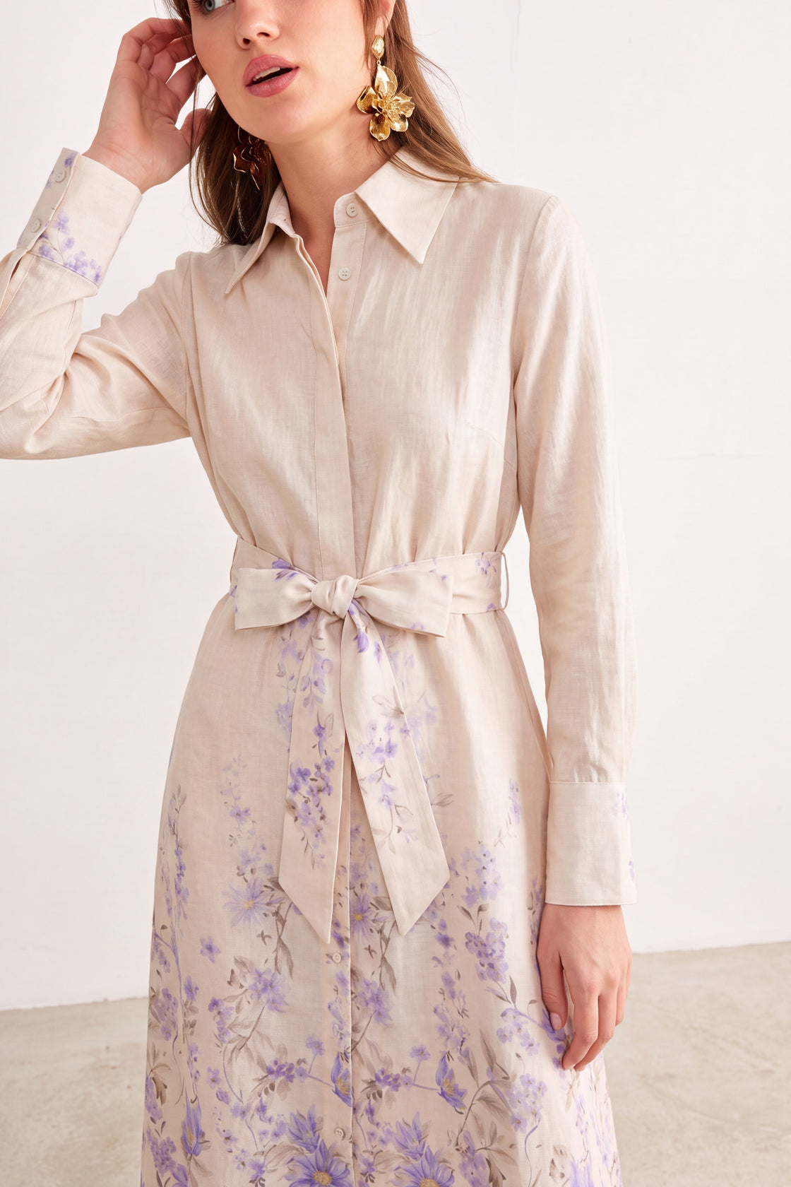Lavender Whisper Floral Maxi Dress