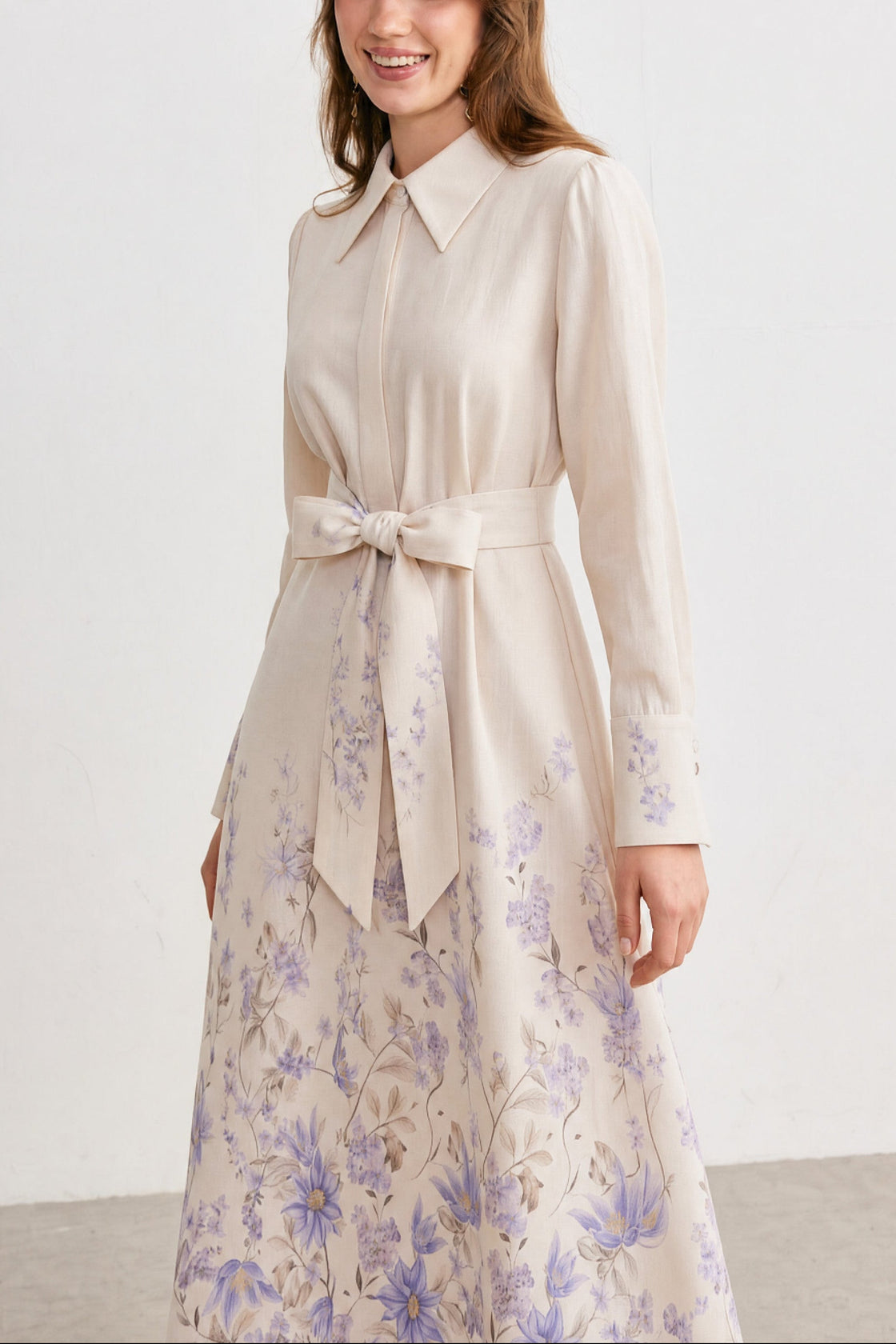 Lavender Whisper Floral Maxi Dress