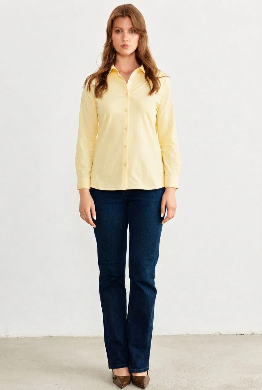 Stretch Jersey Tailored Shirt — Blush Pink