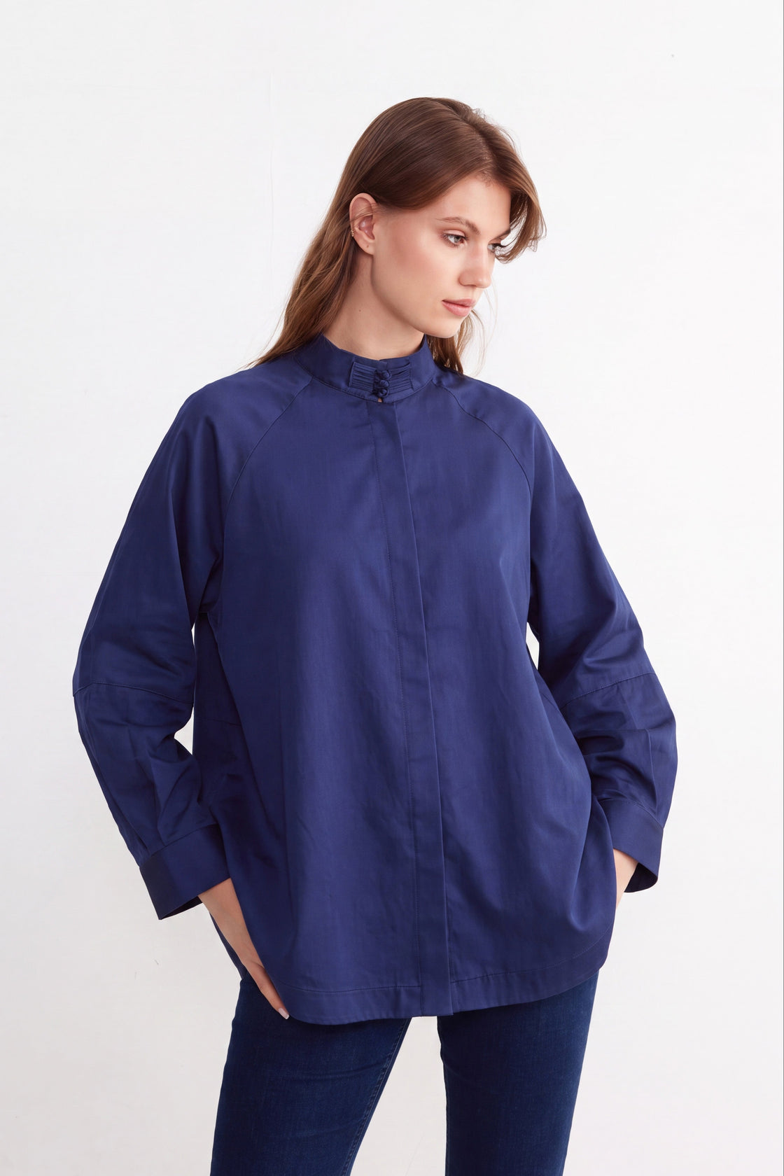 Midnight Bloom Embroidered Shirt